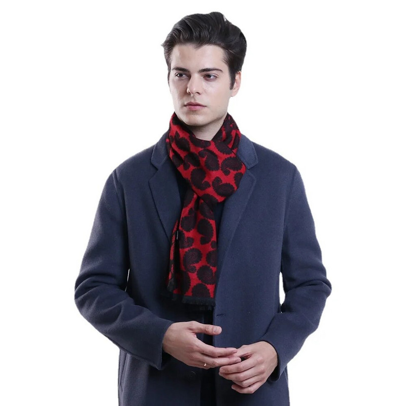Modes rudens vīriešu šalles dizainere Peislija trikotāžas šalles Luksusa zīmols kašmira šalles vīriešiem ziemas silts Echarpe garas ietīšanas vīrietis