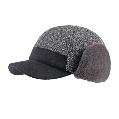 Unisex ziemas cepures vīriešiem bieza krievu cepure ar ausu aizdari Ikdienas siltāka beisbola cepure Vēja necaurlaidīga bomber cepure sievietēm gorras