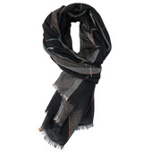 2023-as új férfi brit sál tavaszi/nyári arany selyem színes kockás fekete jacquard fonal, vékony alkalmi férfi sál