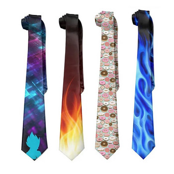 Ανδρική γραβάτα μόδας νέου σχεδίου 8 εκ. Γραβάτα με μπλε μαύρη φλόγα Γραβάτα 3D εκτύπωσης για άντρες Unisex Αξεσουάρ γάμου Causal Party Γραβάτες