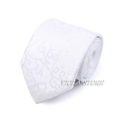 Színes Rózsaszín Piros Fehér Virágos csíkos Jacquard Poliészter 8cm Nyakkendő Pont esküvői Cravat bankett öltöny Szmoking Ajándék Férfi Kiegészítő