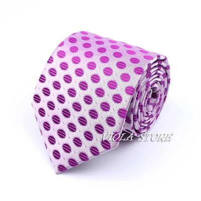 Színes Rózsaszín Piros Fehér Virágos csíkos Jacquard Poliészter 8cm Nyakkendő Pont esküvői Cravat bankett öltöny Szmoking Ajándék Férfi Kiegészítő