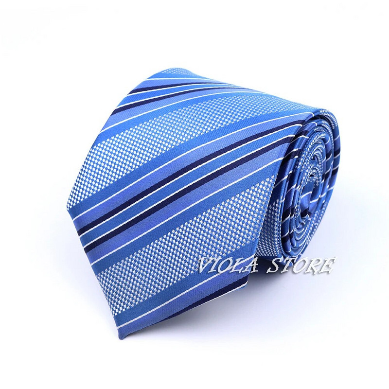 Színes Rózsaszín Piros Fehér Virágos csíkos Jacquard Poliészter 8cm Nyakkendő Pont esküvői Cravat bankett öltöny Szmoking Ajándék Férfi Kiegészítő