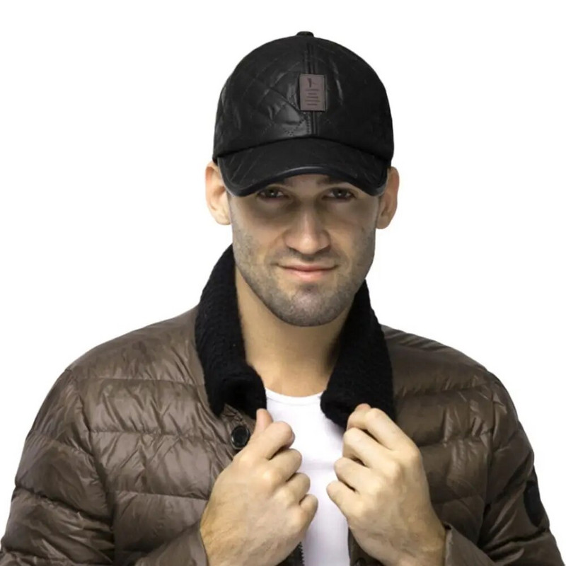 zimske muške bejzbolske kape od prave kože topli šešir s ušima debeli zimski šešir Ženski šešir Modni univerzalni šešir za muškarce 2023.