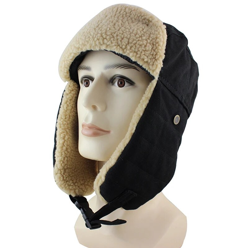 CAMOLAND sieviešu bumbvedēja cepure Pilot Trooper Cap vīriešu mākslīgā kašmira cepure krievu Ushanka Earflap vāciņi ziemas sniega slēpošanas cepures