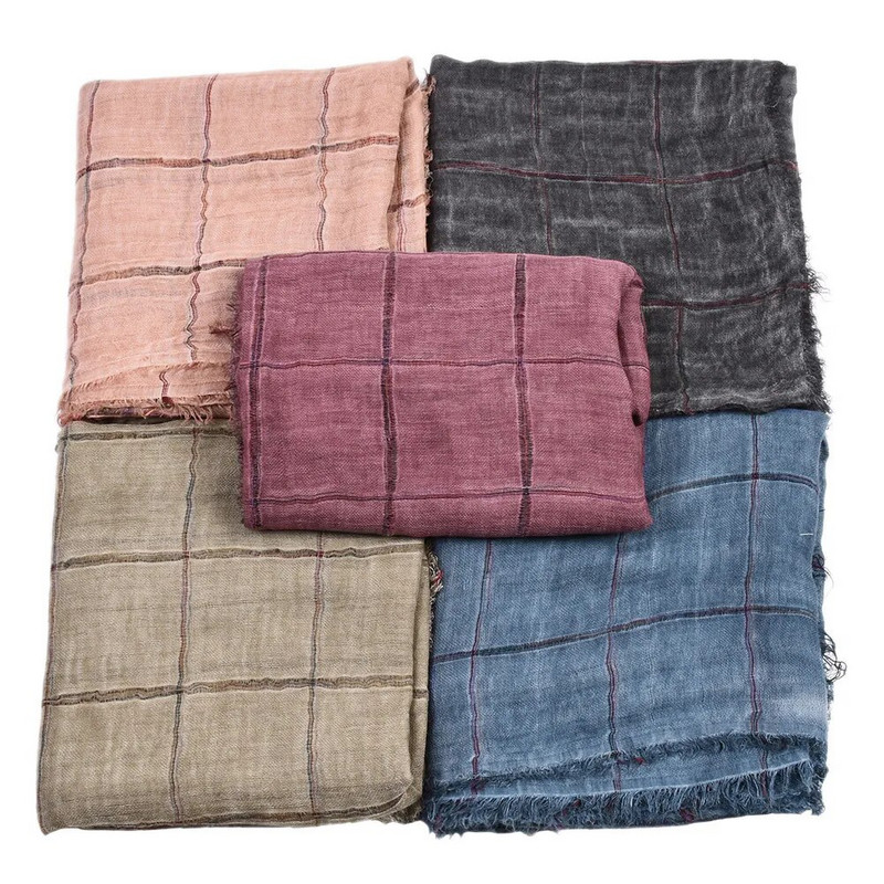 Nova moda Europa i Amerika Pamučno platno Muški šal Tie-dye Prugasti muški zimski šalovi Ležerni muški brend Bufanda šal