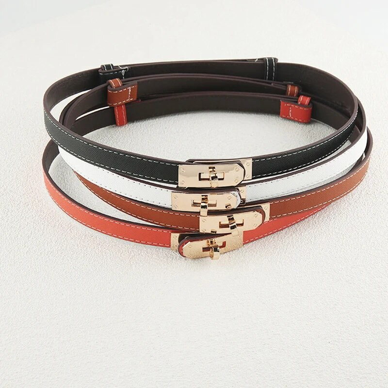 Modni tanki remen od pu kože za žene Odijelo Hlače Remeni Luksuzna dizajnerska ženska odjeća Ukrasni pojas Ženski remen