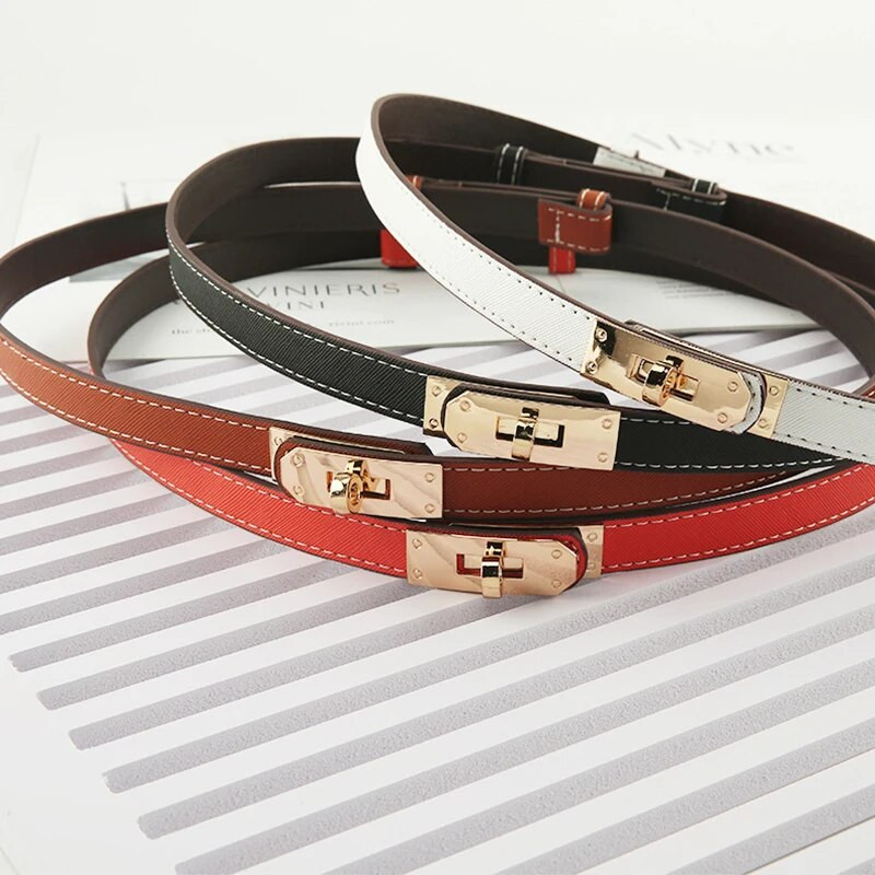 Modni tanki remen od pu kože za žene Odijelo Hlače Remeni Luksuzna dizajnerska ženska odjeća Ukrasni pojas Ženski remen