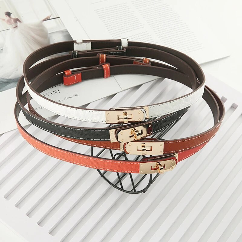 Modni tanki remen od pu kože za žene Odijelo Hlače Remeni Luksuzna dizajnerska ženska odjeća Ukrasni pojas Ženski remen