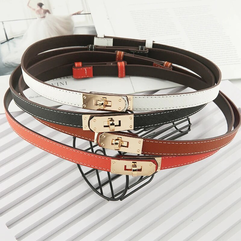 Modni tanki remen od pu kože za žene Odijelo Hlače Remeni Luksuzna dizajnerska ženska odjeća Ukrasni pojas Ženski remen