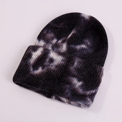 Unisex Cool Winter Muškarci Žene Gradient Tie Dye šešir Skullies Beanies Akrilno rastezljivo pletivo Sport otporan na vjetar Topla kratka melon kapa R80