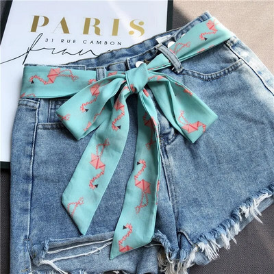 Izbor Vrpca Traperice Haljina Remen Ženski imitacija svilenog šala Kravata Ukrasne platnene trake Pojas za sve šibice oko struka za žene 5X200CM