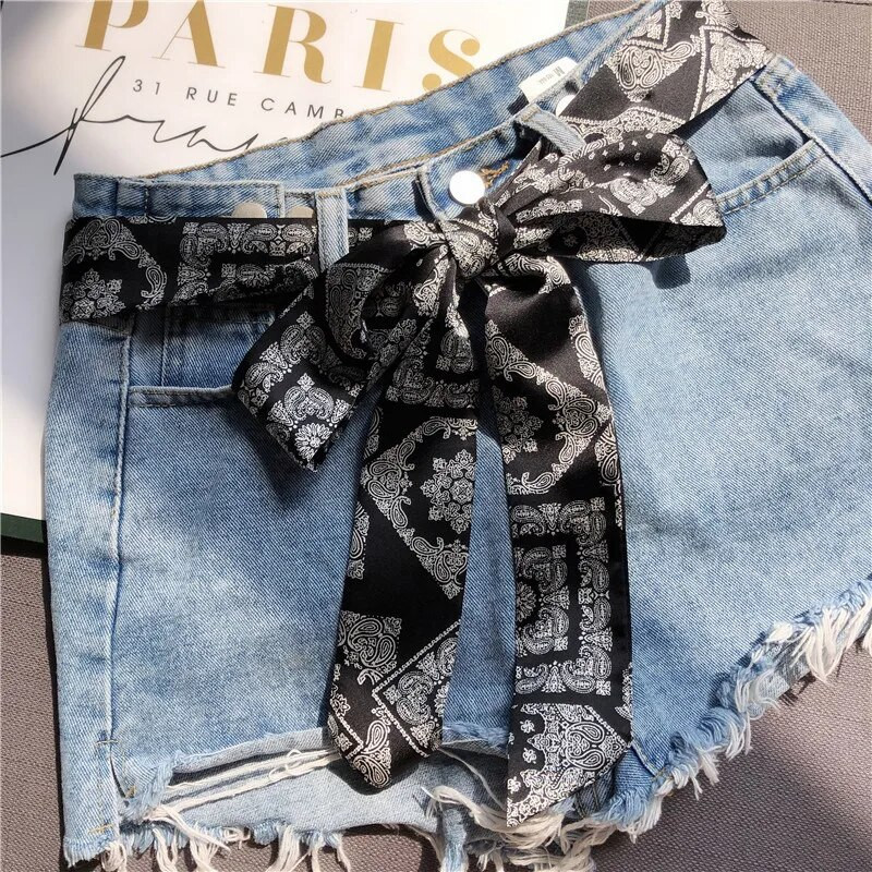 Izbor Vrpca Traperice Haljina Remen Ženski imitacija svilenog šala Kravata Ukrasne platnene trake Pojas za sve šibice oko struka za žene 5X200CM