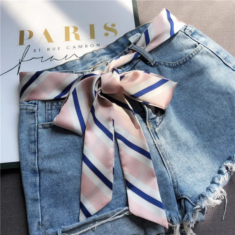 Izbor Vrpca Traperice Haljina Remen Ženski imitacija svilenog šala Kravata Ukrasne platnene trake Pojas za sve šibice oko struka za žene 5X200CM