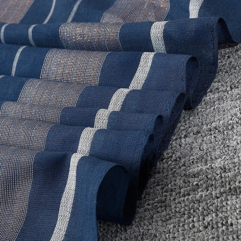 Proljetni i ljetni šalovi sa zlatnim prugama Mornarsko plavi jacquard lurex tanki ležerni muški šal