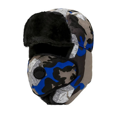 Ανδρικά Γυναικεία Καπέλα βομβαρδιστικών Ushanka Pilot Trapper Καπάκι αεροπλάνου Winter Faux Rabbit Fur Earflap Snow Caps Δωρεάν αποστολή
