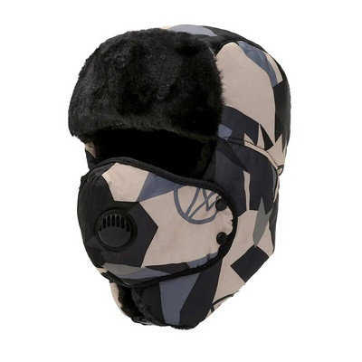 Ανδρικά Γυναικεία Καπέλα βομβαρδιστικών Ushanka Pilot Trapper Καπάκι αεροπλάνου Winter Faux Rabbit Fur Earflap Snow Caps Δωρεάν αποστολή
