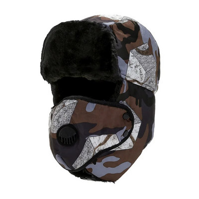 Ανδρικά Γυναικεία Καπέλα βομβαρδιστικών Ushanka Pilot Trapper Καπάκι αεροπλάνου Winter Faux Rabbit Fur Earflap Snow Caps Δωρεάν αποστολή