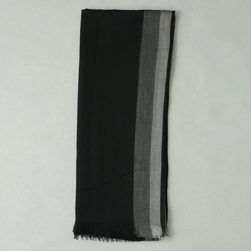 2023 Φθινόπωρο και Χειμώνας Νέα Ανδρικά κασκόλ βαμμένα με νήματα Leisure Stripe Ανδρικά κασκόλ με φούντα Χονδρική και λιανική