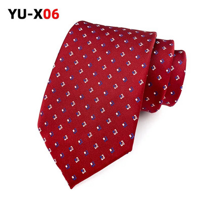 Ricnais Fashion 8cm Print Dot Flowe kaklasaite vīriešiem Kaklasaite zila sarkana kāzām biznesa formāliem gadījumiem ballītēm ikdienas dāvanu kaklasaites