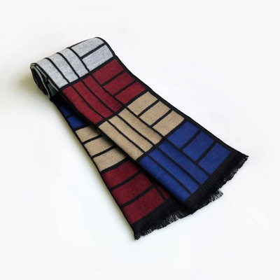 Muškarci Zimski poslovni šal od kašmira Foulard Luksuzni brend Dizajn Šalovi Modni debeli omoti Muški topli šalovi Karirani šal Stoles