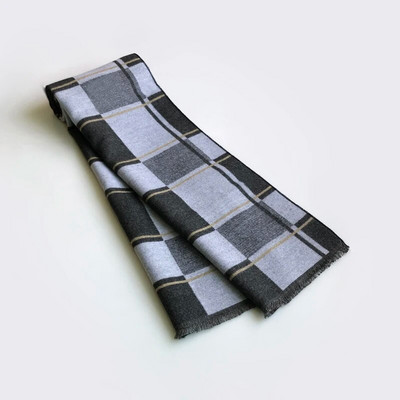 Muškarci Zimski poslovni šal od kašmira Foulard Luksuzni brend Dizajn Šalovi Modni debeli omoti Muški topli šalovi Karirani šal Stoles