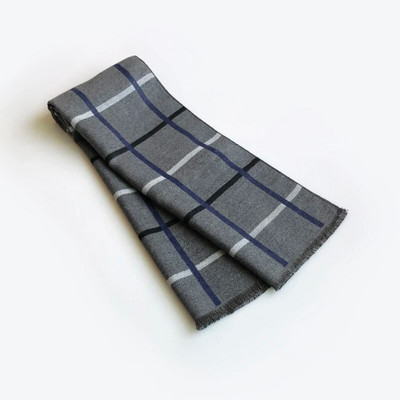 Muškarci Zimski poslovni šal od kašmira Foulard Luksuzni brend Dizajn Šalovi Modni debeli omoti Muški topli šalovi Karirani šal Stoles