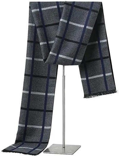 Muškarci Zimski poslovni šal od kašmira Foulard Luksuzni brend Dizajn Šalovi Modni debeli omoti Muški topli šalovi Karirani šal Stoles