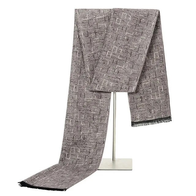 Muškarci Zimski poslovni šal od kašmira Foulard Luksuzni brend Dizajn Šalovi Modni debeli omoti Muški topli šalovi Karirani šal Stoles