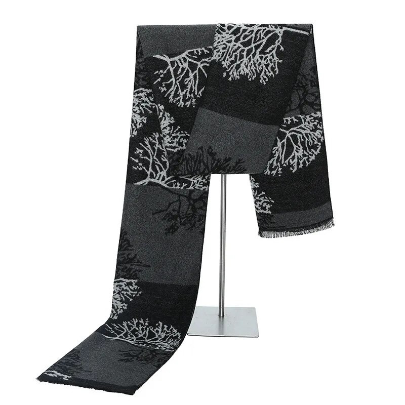 Muškarci Zimski poslovni šal od kašmira Foulard Luksuzni brend Dizajn Šalovi Modni debeli omoti Muški topli šalovi Karirani šal Stoles