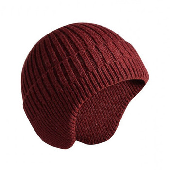 Μόδα Χειμερινή ωτοασπίδα Beanie Ανδρικό πλεκτό καπέλο εξωτερικού χώρου Γυναικείο καπέλο σκι Κορέας ζεστό φασόλια αντιανεμικό καπέλο με καπό