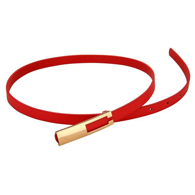 Sieviešu PU ādas josta vienkrāsains plāns šaurs jostasvietas metāla sprādze regulējamas jostas sieviešu kleitai mētelis džinsu siksniņa