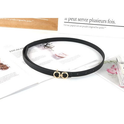 Νέα μόδα δερμάτινη λεπτή ζώνη για γυναίκες Προσωπικότητα μεταλλική πόρπη λουράκι μέσης σχεδιαστής γυναικείο φόρεμα παντελονιού Διακόσμηση ζώνη μέσης