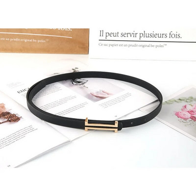 Νέα μόδα δερμάτινη λεπτή ζώνη για γυναίκες Προσωπικότητα μεταλλική πόρπη λουράκι μέσης σχεδιαστής γυναικείο φόρεμα παντελονιού Διακόσμηση ζώνη μέσης