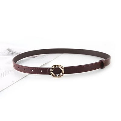 Νέα μόδα δερμάτινη λεπτή ζώνη για γυναίκες Προσωπικότητα μεταλλική πόρπη λουράκι μέσης σχεδιαστής γυναικείο φόρεμα παντελονιού Διακόσμηση ζώνη μέσης