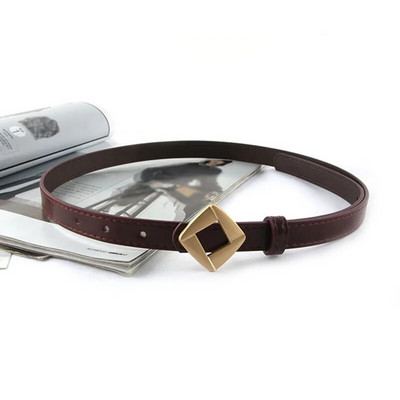 Νέα μόδα δερμάτινη λεπτή ζώνη για γυναίκες Προσωπικότητα μεταλλική πόρπη λουράκι μέσης σχεδιαστής γυναικείο φόρεμα παντελονιού Διακόσμηση ζώνη μέσης