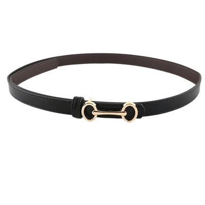 Νέα μόδα δερμάτινη λεπτή ζώνη για γυναίκες Προσωπικότητα μεταλλική πόρπη λουράκι μέσης σχεδιαστής γυναικείο φόρεμα παντελονιού Διακόσμηση ζώνη μέσης