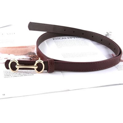 Νέα μόδα δερμάτινη λεπτή ζώνη για γυναίκες Προσωπικότητα μεταλλική πόρπη λουράκι μέσης σχεδιαστής γυναικείο φόρεμα παντελονιού Διακόσμηση ζώνη μέσης