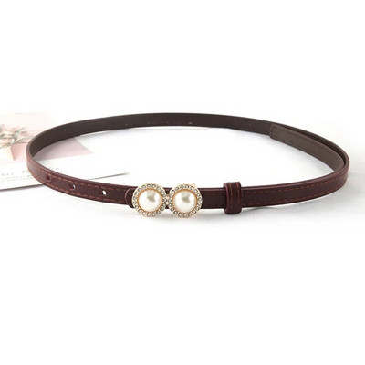 Νέα μόδα δερμάτινη λεπτή ζώνη για γυναίκες Προσωπικότητα μεταλλική πόρπη λουράκι μέσης σχεδιαστής γυναικείο φόρεμα παντελονιού Διακόσμηση ζώνη μέσης