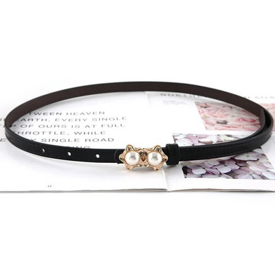 Νέα μόδα δερμάτινη λεπτή ζώνη για γυναίκες Προσωπικότητα μεταλλική πόρπη λουράκι μέσης σχεδιαστής γυναικείο φόρεμα παντελονιού Διακόσμηση ζώνη μέσης