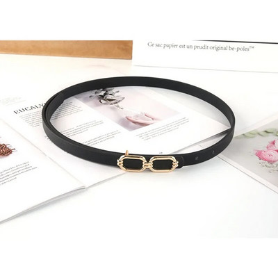 Νέα μόδα δερμάτινη λεπτή ζώνη για γυναίκες Προσωπικότητα μεταλλική πόρπη λουράκι μέσης σχεδιαστής γυναικείο φόρεμα παντελονιού Διακόσμηση ζώνη μέσης