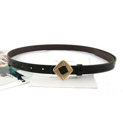 Νέα μόδα δερμάτινη λεπτή ζώνη για γυναίκες Προσωπικότητα μεταλλική πόρπη λουράκι μέσης σχεδιαστής γυναικείο φόρεμα παντελονιού Διακόσμηση ζώνη μέσης