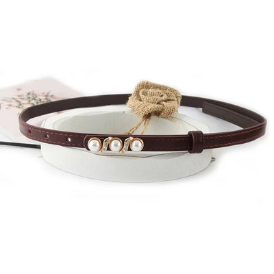 Νέα μόδα δερμάτινη λεπτή ζώνη για γυναίκες Προσωπικότητα μεταλλική πόρπη λουράκι μέσης σχεδιαστής γυναικείο φόρεμα παντελονιού Διακόσμηση ζώνη μέσης