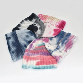 Tie Dye Hip Hop Unisex Άνοιξη Φθινοπωρινό Beanie Outdoor Keep Warm Ελαστικότητα Προσωπικότητα Πλεκτό Καπέλο Καπέλο σκι