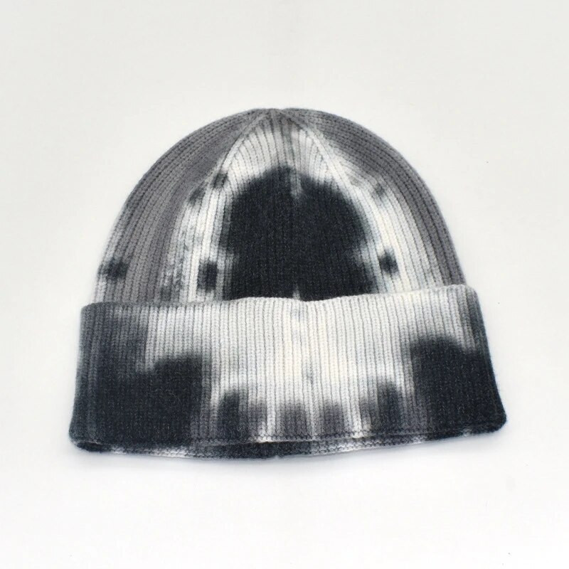 Tie Dye Hip Hop Unisex Proljeće Jesen Vanjska kapa Održava toplinu Elastičnost Osobnost Pletena kapa Skijaška kapa