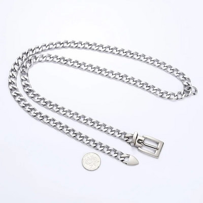 Modni ženski mentalni remen Pojasevi Zlatni Srebrni Klasični lančići oko struka Pojasevi za hlače Kaputi Punk Y2K stil Luksuzni brend Pojas