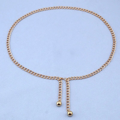 Modni ženski mentalni remen Pojasevi Zlatni Srebrni Klasični lančići oko struka Pojasevi za hlače Kaputi Punk Y2K stil Luksuzni brend Pojas