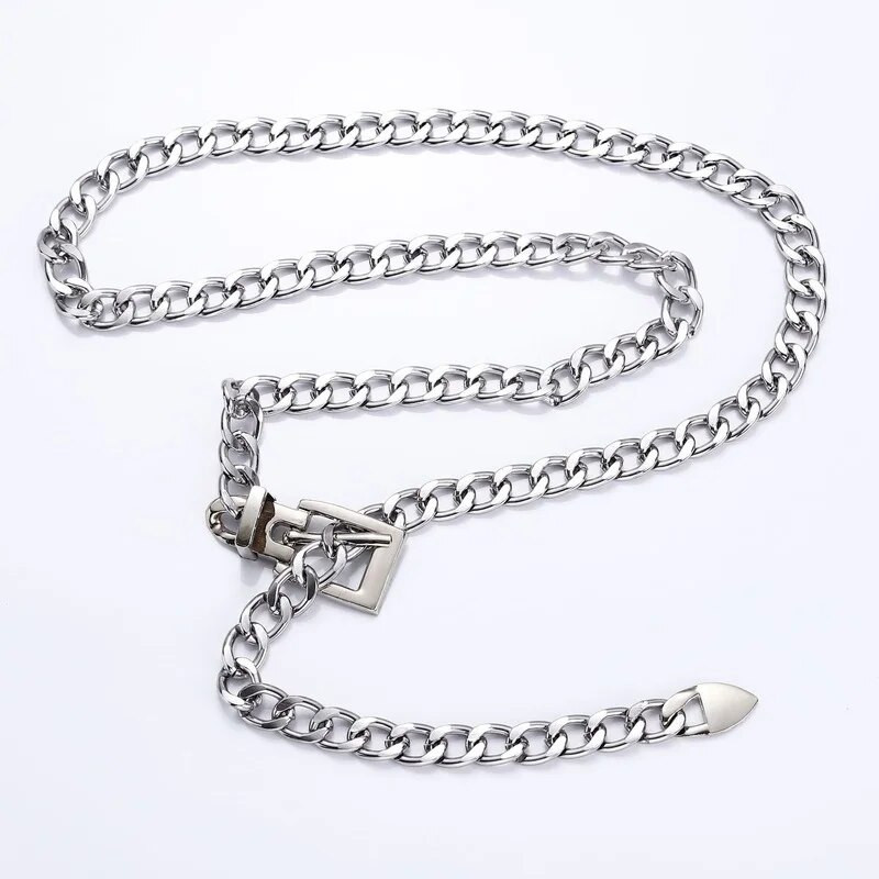 Modni ženski mentalni remen Pojasevi Zlatni Srebrni Klasični lančići oko struka Pojasevi za hlače Kaputi Punk Y2K stil Luksuzni brend Pojas