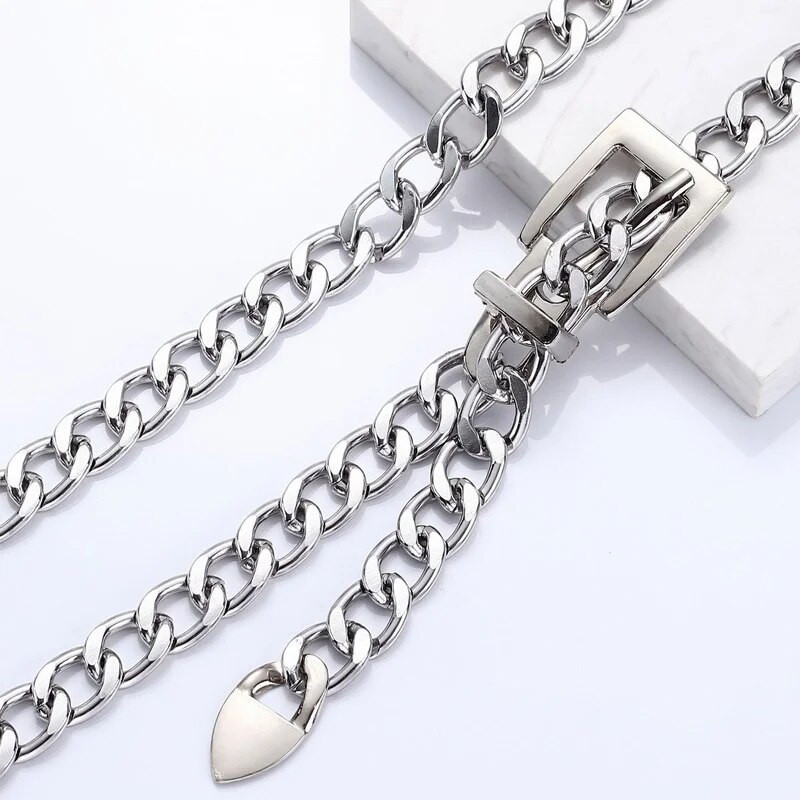 Modni ženski mentalni remen Pojasevi Zlatni Srebrni Klasični lančići oko struka Pojasevi za hlače Kaputi Punk Y2K stil Luksuzni brend Pojas