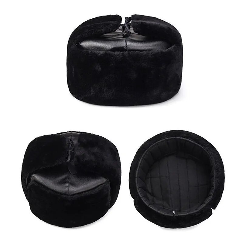 2023. g. New Russia Pieaugušo cepures Vīriešu 100% dabīgas īstas aitādas bumbvedēja cepures vīriešu ikdienas ziemas silta aitādas cepure